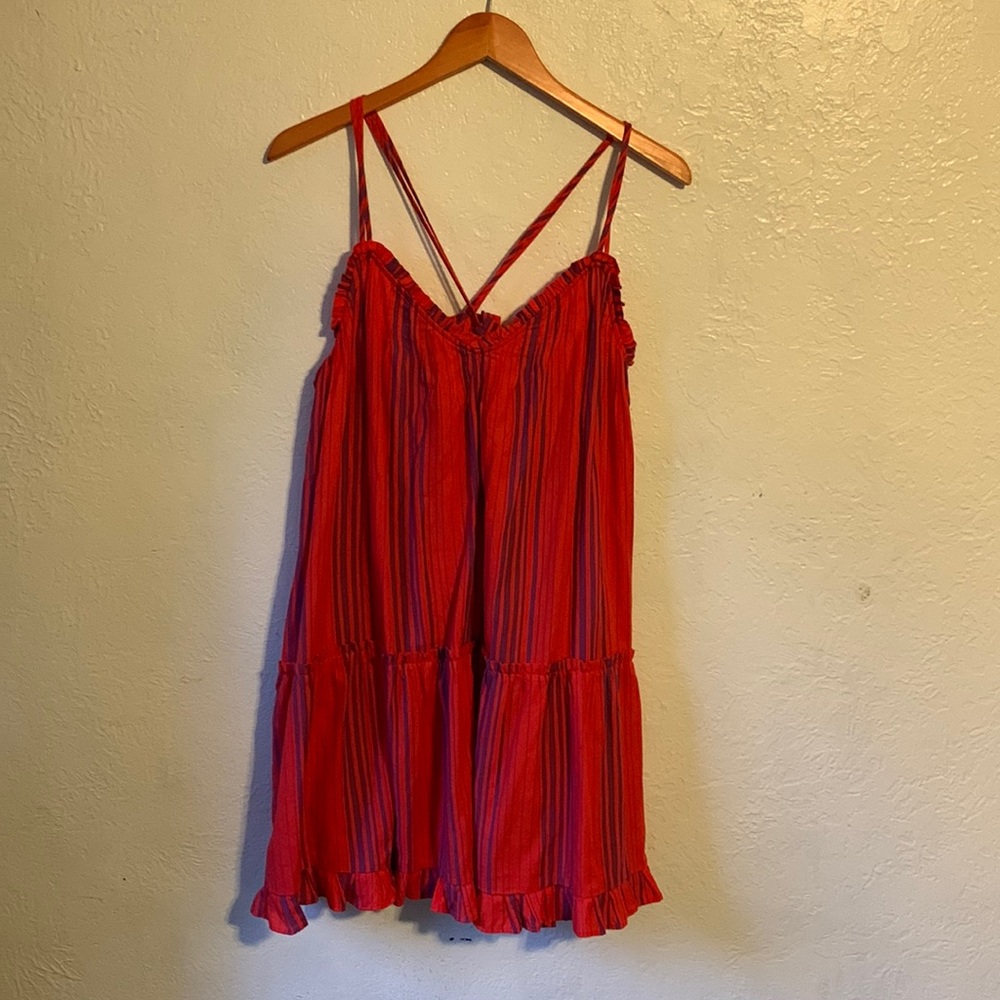Red and blue stripe sundress, size m, Universal Thread